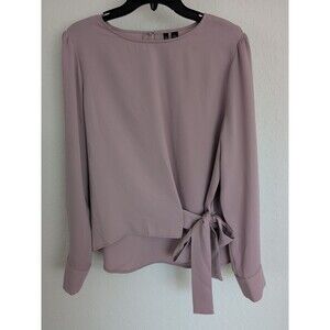 Versona Mauve Pink Tie-Waist Blouse - Size Large
